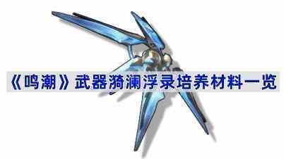 《鸣潮》武器漪澜浮录培养材料一览