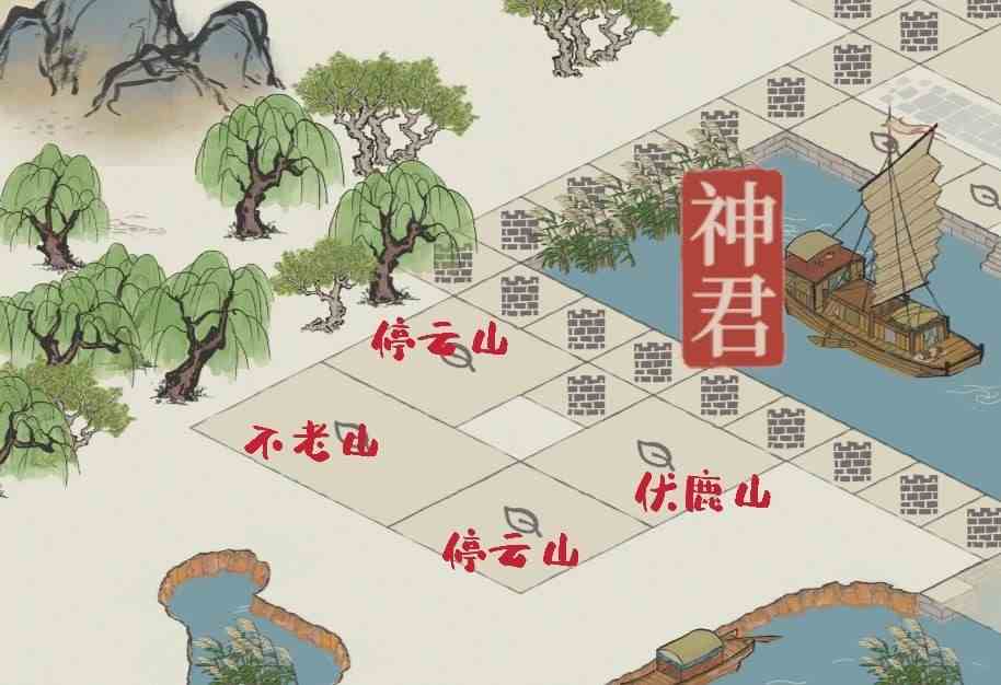 江南百景图群山怎么布局