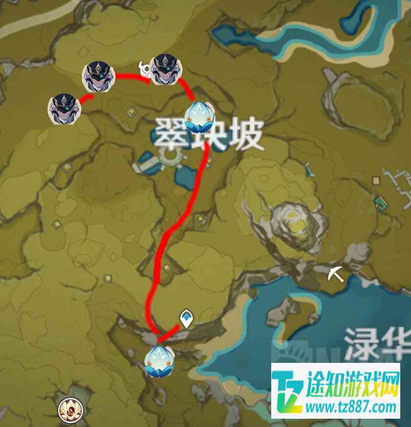 原神翠玦坡日常刷怪路线推荐