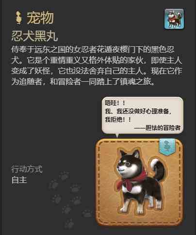 ff14忍犬黑丸宠物获得方法图4