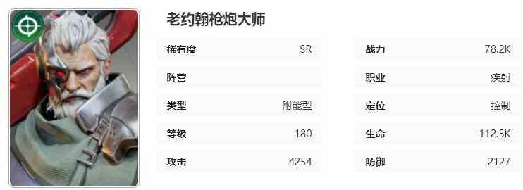 星际52区老约翰怎么样 老约翰角色技能属性介绍图1