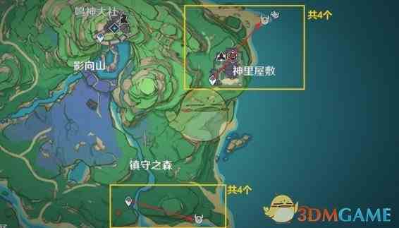 原神4.3海乱鬼讨伐路线是什么 海乱鬼分布图一览图3