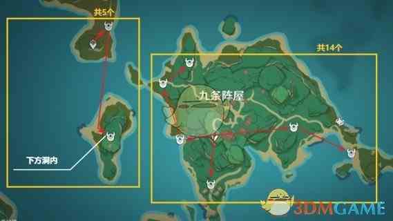 原神4.3海乱鬼讨伐路线是什么 海乱鬼分布图一览图5