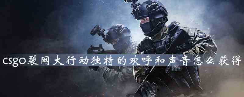 CSGO裂网大行动独特的欢呼和声音怎么获得图1