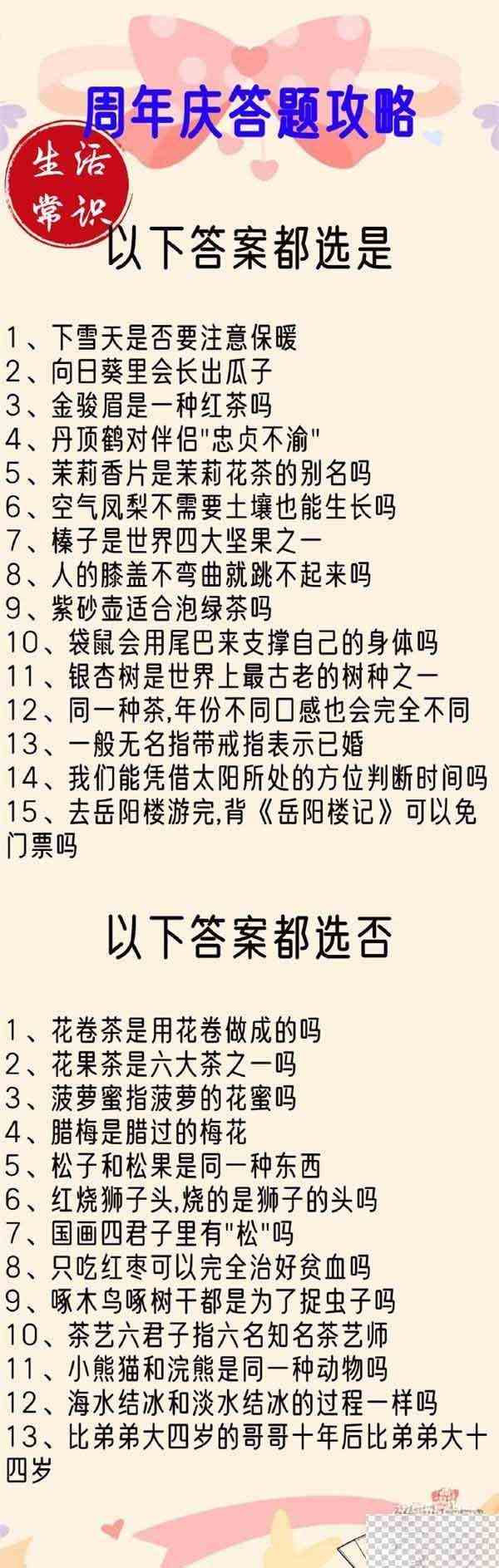 盛世芳华二周年紫禁谜集全问题答案大全一览