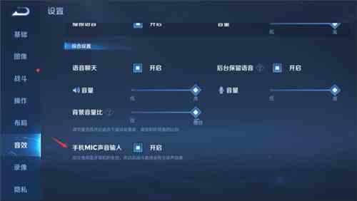 王者荣耀手机MIC声音输入有什么用